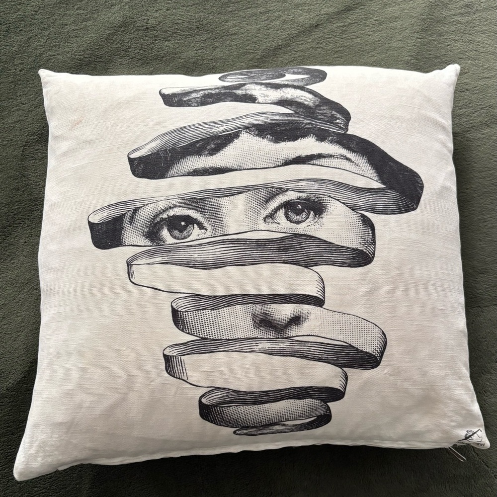 Fornasetti Monochrome Artistic Pillow - Picture 2 of 4